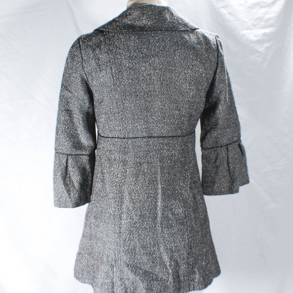 Salt & Pepper Light Jacket w/ Buttons Gilmore Girls Style Size Small - Picture 4 of 7